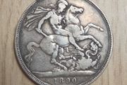 1890 Queen Victoria Crown Sterling Silver Jubilee Head