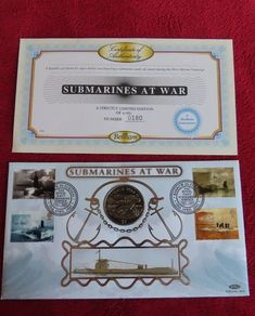 Submarines at War Royal navy first day coin stamp cover 1997 WWII Dollar
