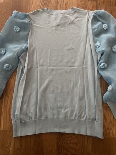 Savida Blue Flower Detail Dressy Jumper Size Large