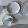 Regina China vintage elegant white  and gold  china trios Image 3