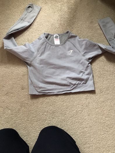 Gymshark grey top size M
