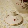 Vintage Chocolate Porcelain Red Rose Design. Image 5