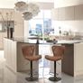 Set of 6  Bar Stools, Brown Faux Leather Bar Chair, Vintage Bar Chair, Image 5