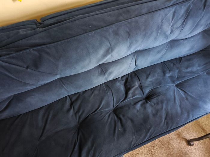 Blue Velvet Sofa Bed