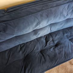 Blue Velvet Sofa Bed