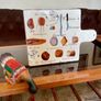 Elegant Retro Graphic French Bread and Cheese Serving Board in Glazed Ceramic Image 9