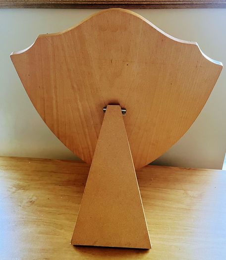medal display shield solid oak 54cm x 40cm