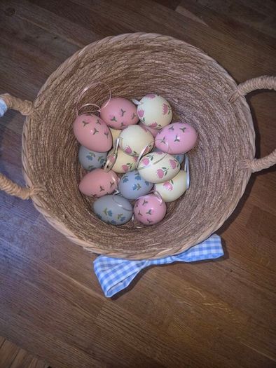 Easter basket and eggs