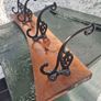 Victorian acorn Vintage cast iron 8 hook wall coathanging rail Image 2