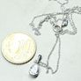 Vintage 9ct White Gold Pear CZ Pendant Necklace Fully Hallmarked Dublin 40cm Image 4