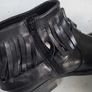 100 Black Leather Fringed ankle boots - Sz 39 (Fit 6-6.5UK) Image 7