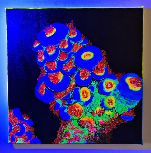 UV Blacklight Coral Reef Wall Art Painting