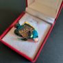 Tropical Angelfish Brooch Colorful Enamel & Rhinestone Fish Pin - Nautical Sea Life Theme Jewellery (X01) Image 3