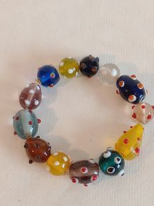 Vintage Hand Blown Venetian Glass Bracelet