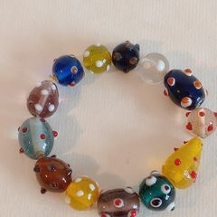 Vintage Hand Blown Venetian Glass Bracelet
