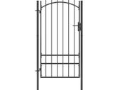 Garden Gate Steel 1x2.5 m Black