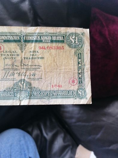 1941 Lady Lavery One Pound Banknote