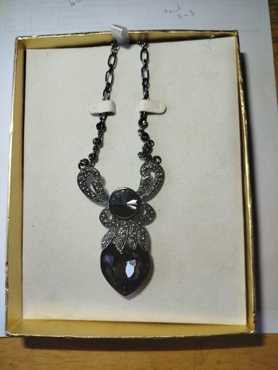 Gun metal necklace