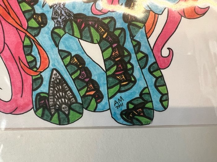 Mounted colourful Anime Print -My Little Pony