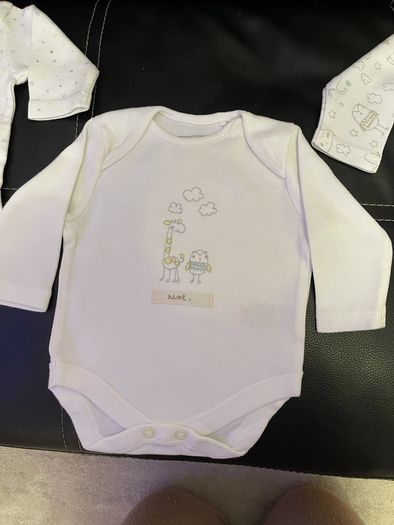 Next baby vests set unisex up to 1 month