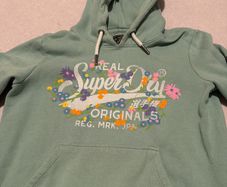 SuperDry Green ladies hoodie sweatshirt Size 12