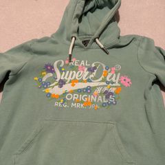 SuperDry Green ladies hoodie sweatshirt Size 12