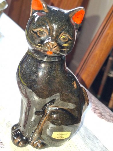 Vintage Ceramic Black Cat Made in Japan, 1950s, Postage Available or Collection