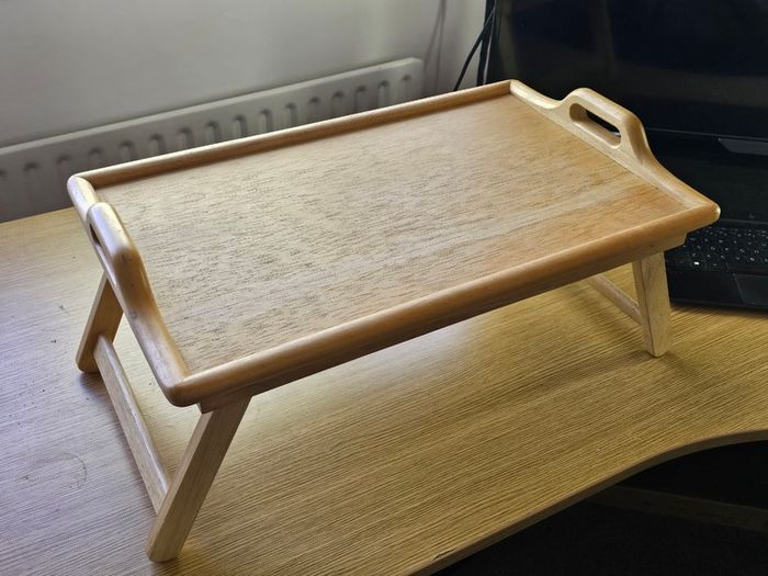 Wooden Bed Tray Table Laptop Foldable Lap Sofa Butlers