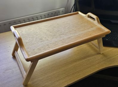 Wooden Bed Tray Table Laptop Foldable Lap Sofa Butlers
