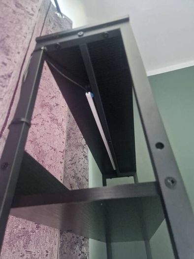 Desk with built in plugs