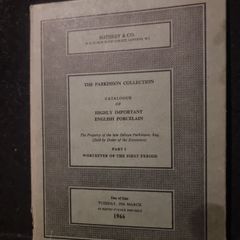 1966 Sothebys Catalogue of Highly Important English Porcelain, the property of Selwyn Parkinson. Worcester the first period. (hardback)