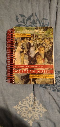 Norton Anthology of Western Music Volumes 2 & 3, 7th edition