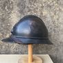 Original WW1 French M15 Adrian Helmet. Infantry Badge. Original paint & liner. Militaria Image 7