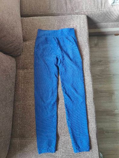 Peach Perfect Regular Waist Leggings - Royal Blue  size S