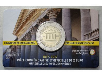 Belgium 2 Euro Base Metals Brilliant Uncirculated Coin 2017 - Gent University