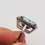 Brand New 18ct White Gold Mystic Topaz & Diamond Cocktail Ring Image 6