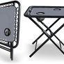 Zero Gravity Chair with Side Table, Set of 2, Deck Folding Recliner Sun Loungers Outdoor Chair with Cup and Phone Holder, Grey Image 3