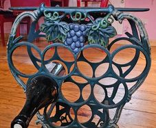 Beuatiful vintage cast iron wine rack