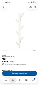 ikea TIJUTIG hanger white