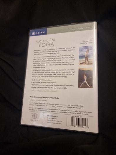 Gaiam. AM and PM yoga for beginners. DVD. Unopened