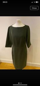Cos forest green dress size 10 - fully lined
