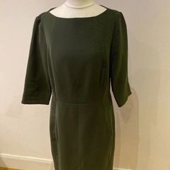Cos forest green dress size 10 - fully lined