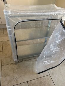 Steel shelves with cover
