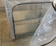 Steel shelves with cover