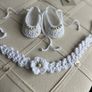 baby shoes and matching headband Image 10
