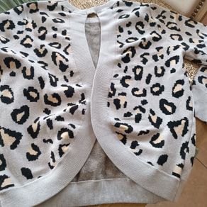 Stella Morgan leopard print jumper crossed back 10 S/M