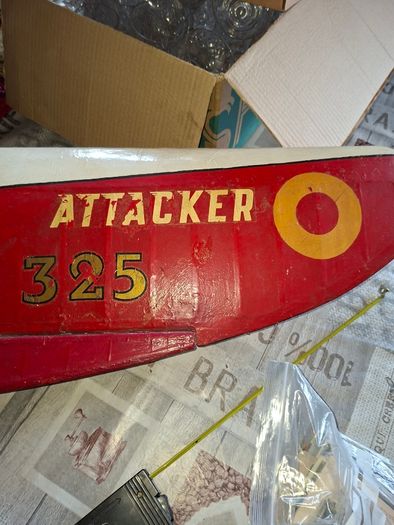 Vintage Very Large Airplane FROG Attacker 325, Ideal for an eye catcher Display, Collection