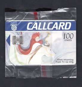 1996 Ireland 100 unit Oisin returning from Tir na nOg from The Irish Mythology definitive set (Schlumberger) Call Card Mint in packaging. Telecom Eireann card number 1071