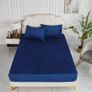 Brand New Luofanfei Fleece Fitted Sheet 180x200 30cm Cap Dark Blue Image 5