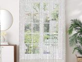 Silver String Door Curtains Panel, Fly Screen Curtain,Doorways Divider for Window DecorativeSilver 90x200cm Silver
